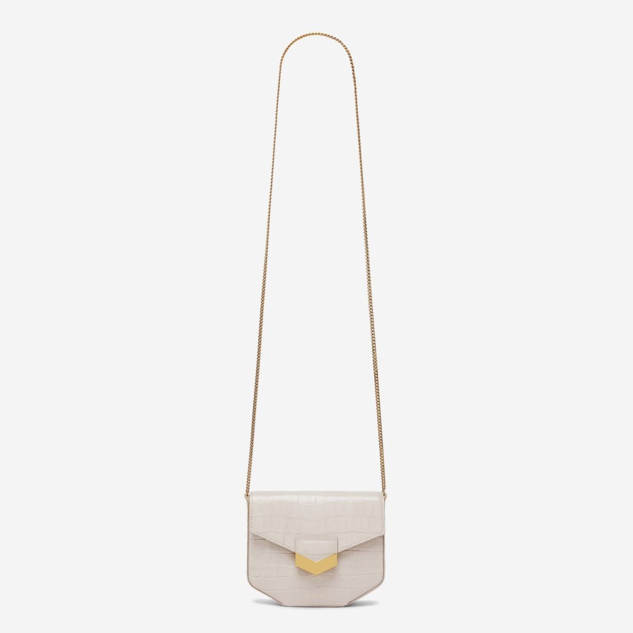 Bags DeMellier | The Mini London Off-White Croc-Effect — Lincolnalice